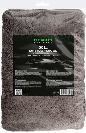 Gecko Towel Tuch Mikrofaser Trocknen für Körper Auto 1100gsm Grau 90x60cm