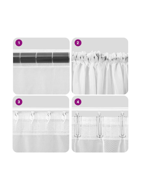 vidaXL Set Vorhänge mit Oberer Registerkarte Creme 140x140cm