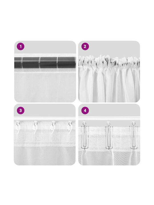 vidaXL Set Perdele cu Bretele Galbene 140x175cm