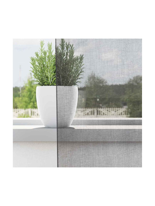 vidaXL Σετ Κουρτίνες με Τιράντες Σκούρο Γκρι 140x140εκ.