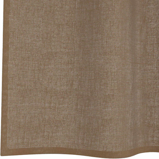 vidaXL Set Vorhänge Fenster mit Oberer Registerkarte Voile Hellbraun 140x175cm