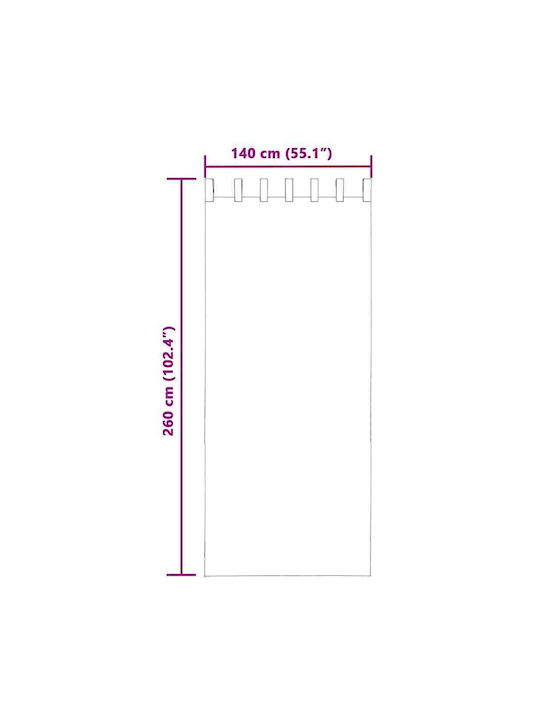 vidaXL Set Window Curtains with Tab Top Apple Green 140x200cm