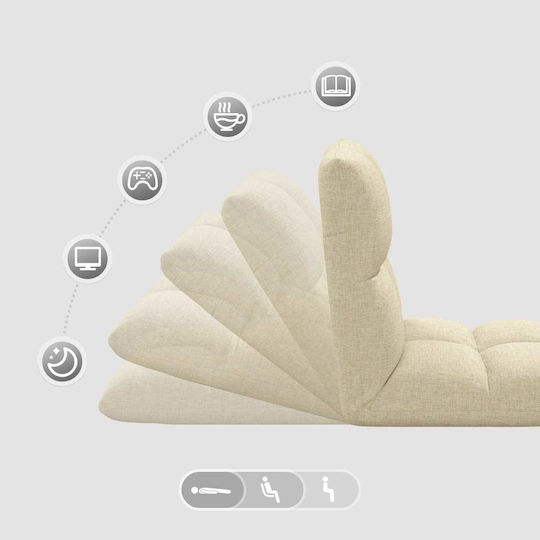 Multifunctional Bean Bag Chair Cream 50x61x57cm