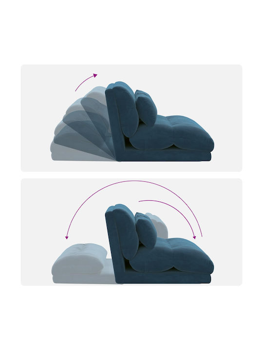 Vielseitiger Sitzsack Pouf Blau 110x82x55cm