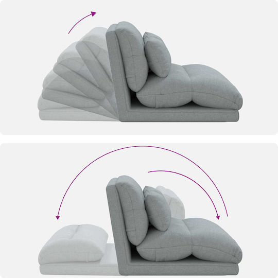Multifunctional Bean Bag Sofa Light Gray 110x82x55cm