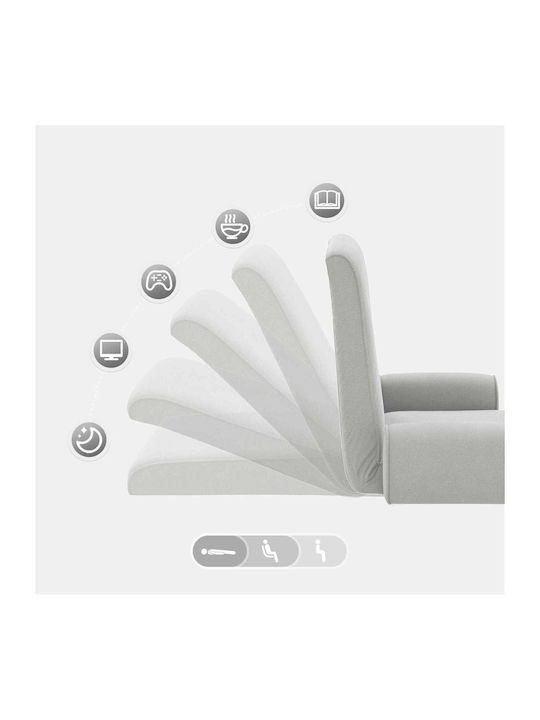 Vielseitiger Sitzsack Pouf Offenes Grau 68x51x56cm