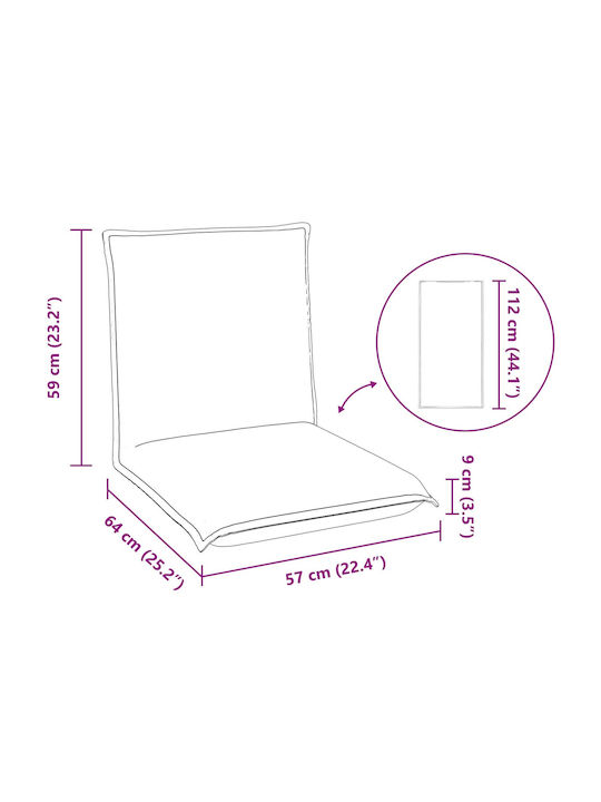Multifunctional Bean Bag Chair Light Gray 54x64x59cm