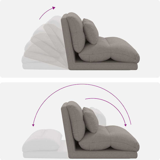 Πολυμορφικός Πουφ Καναπές Taupe 110x82x55cm