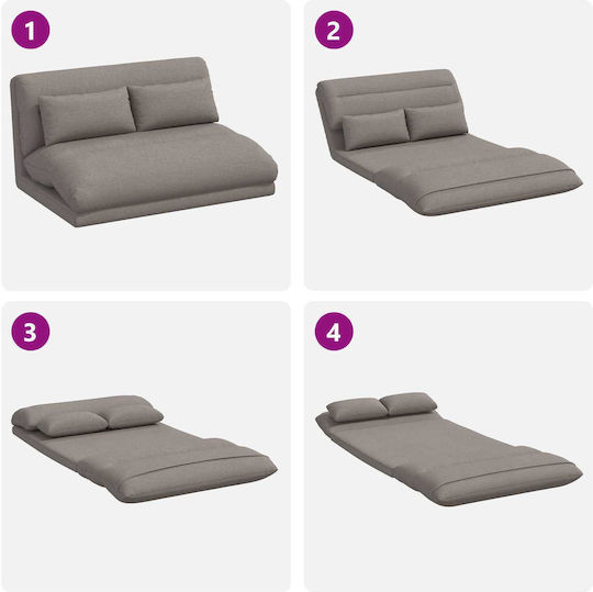 Πολυμορφικός Πουφ Καναπές Taupe 110x82x55cm