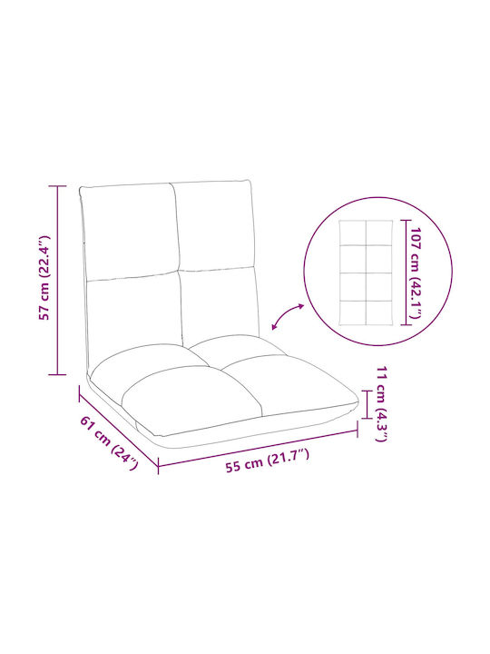 Vielseitiger Sitzsack Pouf Rote 50x61x57cm