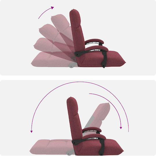 Vielseitiger Sitzsack Pouf Rote 66x66x80cm