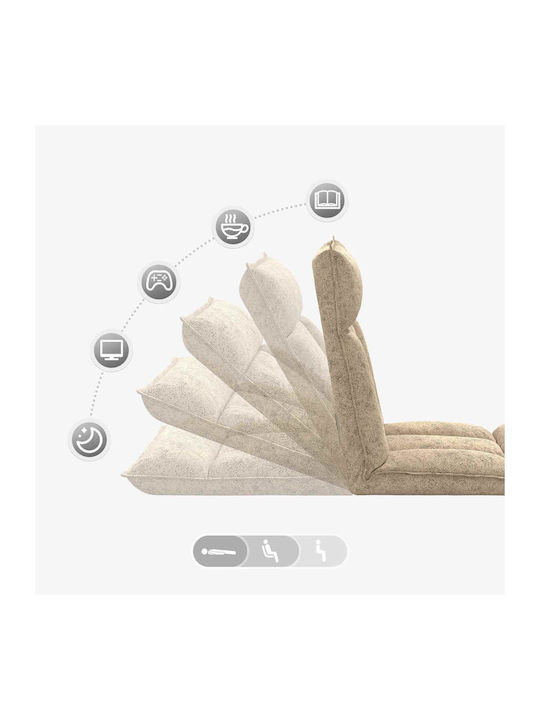 Vielseitiger Sitzsack Pouf Offenes Grau 55x61x70cm