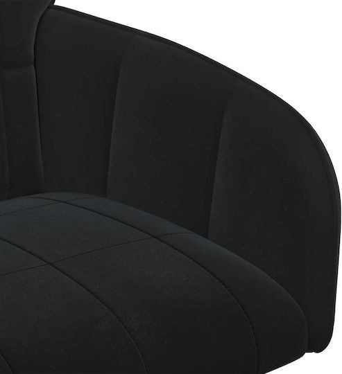 Velvet Black Dining Armchairs 2 Pieces 57x50x85 cm