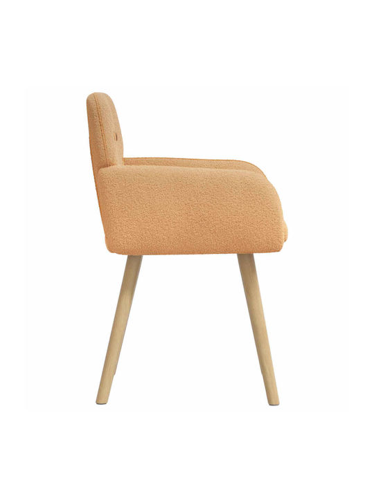 Dining Armchairs With Beige Fabric Upholstery 2 Pieces 59x57x85cm