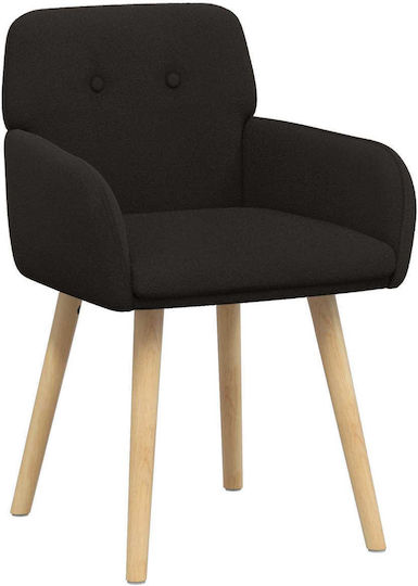 Fotolii Sala De Mese Cu Material Textil Negru 2 Bucăți 59x57x85cm
