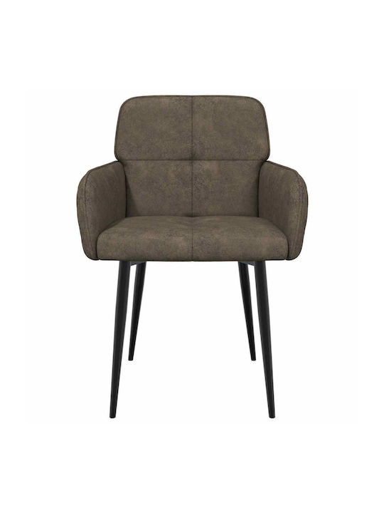 Ess- und Küchenstühle mit Echtes Leder Gray 4Stücke 59x56.5x85cm