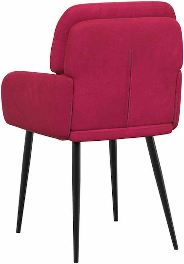 Velvet Red Dining Armchairs 2 Pieces 59x59.5x90cm