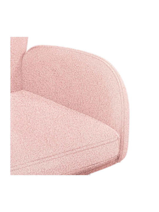 Dining Armchairs With Fabric Upholstery Pink 4 Pieces 54x58x87cm