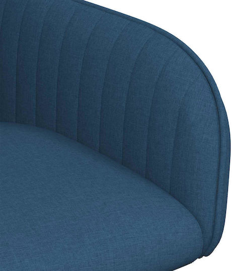 Dining Armchairs With Blue Fabric Upholstery 2 Pieces 56.5x50x87.5cm
