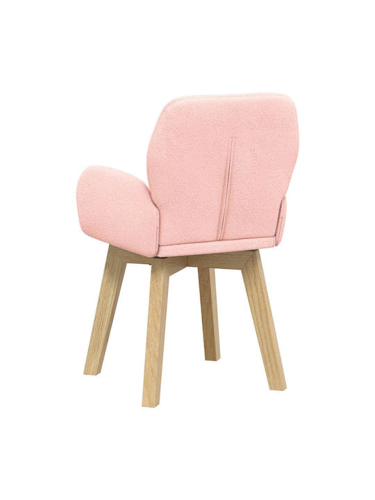 Dining Armchairs With Fabric Upholstery Pink 2 Pieces 54x58x87cm