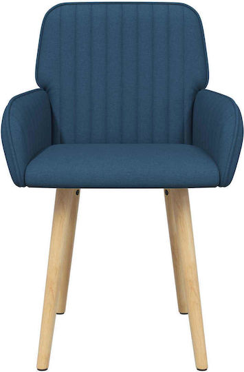 Dining Armchairs With Blue Fabric Upholstery 2 Pieces 56.5x50x87.5cm