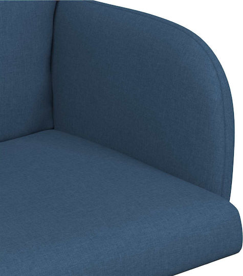 Ess- und Küchenstühle mit Stoffbezug Blau 2Stücke 60x56x96cm