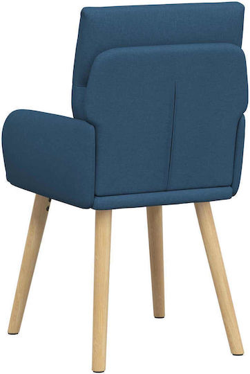 Ess- und Küchenstühle mit Stoffbezug Blau 2Stücke 60x56x96cm