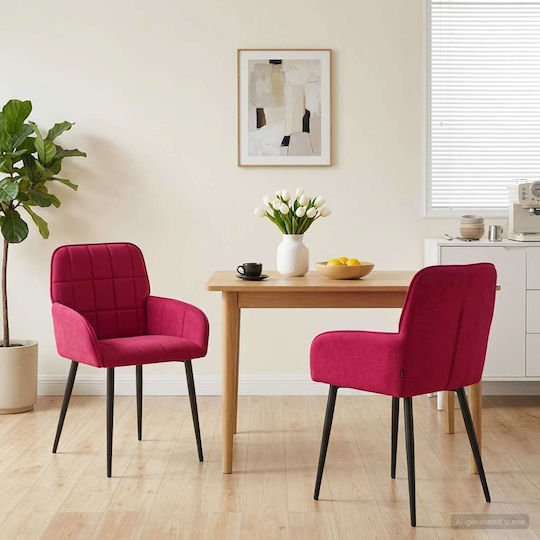 Dining Armchairs 57x50x85cm 2 Pieces Red Dining Armchairs 57x50x85cm 2 Pieces Red