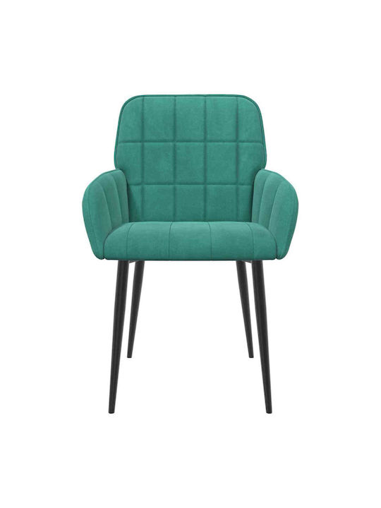 Velvet Turquoise Dining Armchairs 2 Pieces 57x50x85 cm