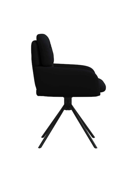 Ess- und Küchenstühle mit Künstliches Leder Schwarz 2Stücke 59x59.5x90cm