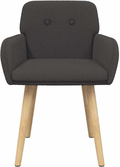 Dining Armchairs With Grey Fabric Upholstery 2 Pieces 59x57x85cm