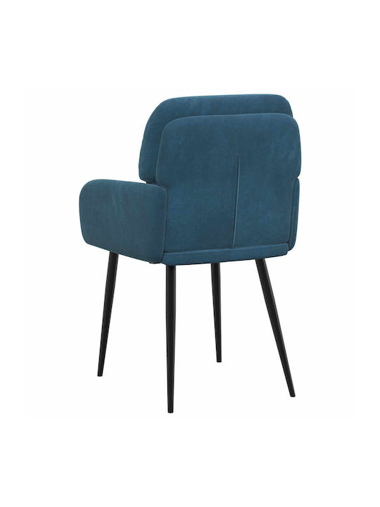 Samt Ess- und Küchenstühle Blau 2 Stück 59x59.5x90cm