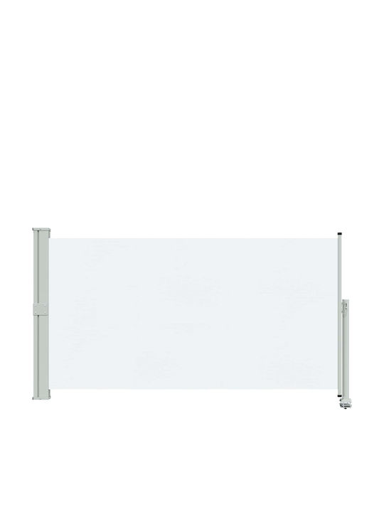 vidaXL Странична Тента За Тераса Бяла 1.4x3m