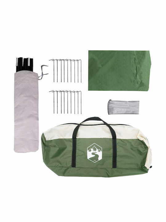 vidaXL Сгъваема Зелена Градинска Беседка 4.5x4м