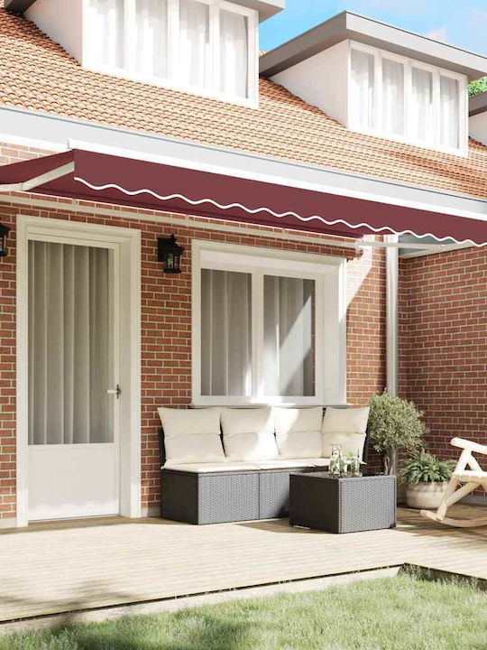 vidaXL Cort Terasă Burgundy x2m