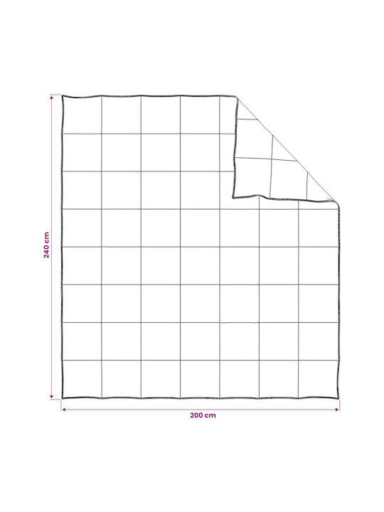 vidaXL Σετ Πάπλωμα Διπλό 200x240εκ. Λευκό 350 GSM