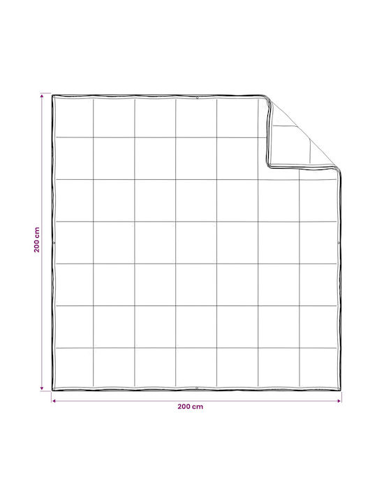 vidaXL Πάπλωμα Διπλό 200x200εκ. Μπεζ