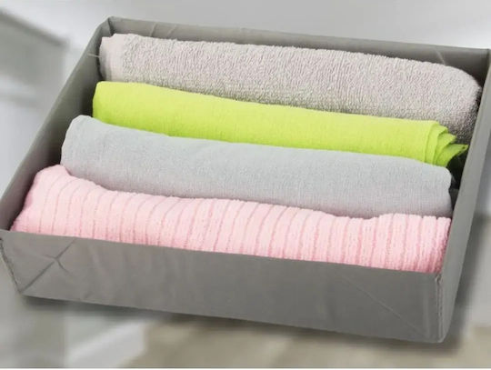 Fabric Storage Box for Clothes / Underwear / Socks / Ties in Grey Colour 26x20x6cm