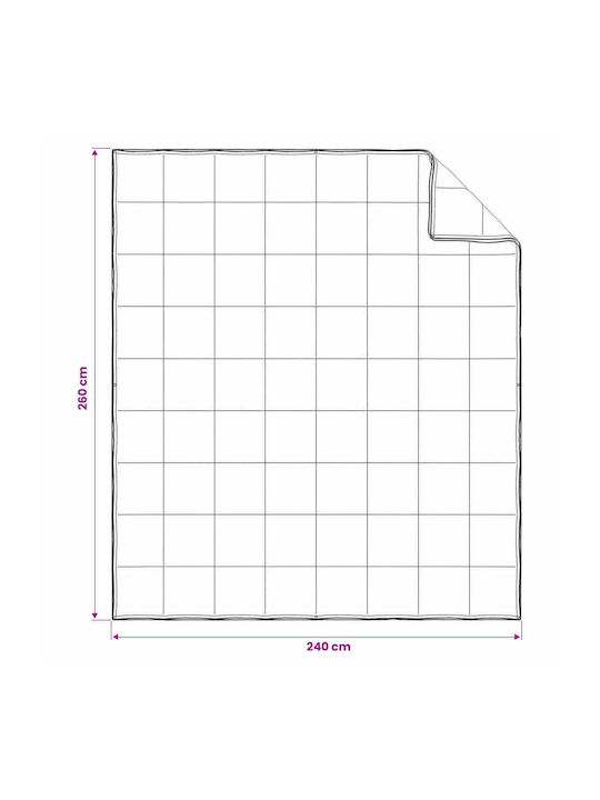 vidaXL Super King Steppdecke 240x260cm Beiges