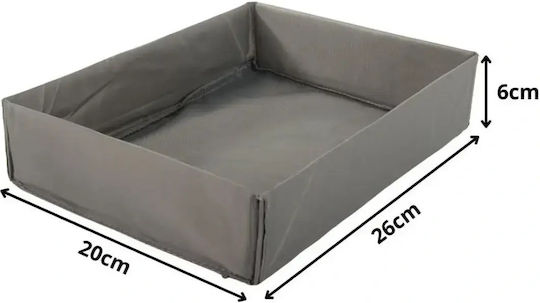Fabric Storage Box for Clothes / Underwear / Socks / Ties in Grey Colour 26x20x6cm