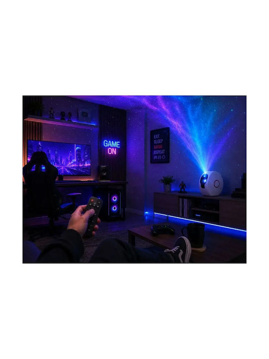 Galaxy Led Παιδικό Φωτιστικό Projector με Προβολή Αστεριών Πολύχρωμο