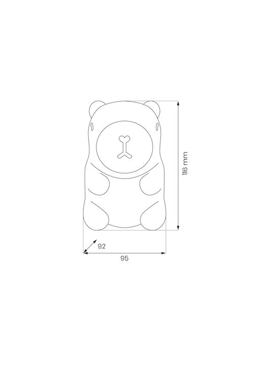 Eko Light Led Παιδικό Διακοσμητικό Φωτιστικό Λευκό 9.5εκ.