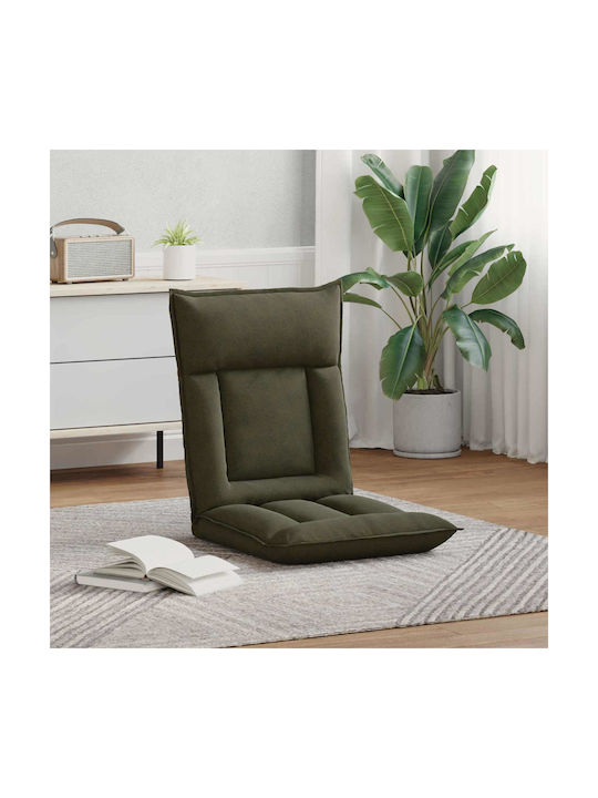 Taburet Camera De Zi Pliabil Cu Spătar Și Spațiu De Depozitare Verde Militar 55x61x70cm