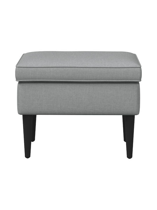 Stoff Fußhocker Hellgrau 55x35x41cm