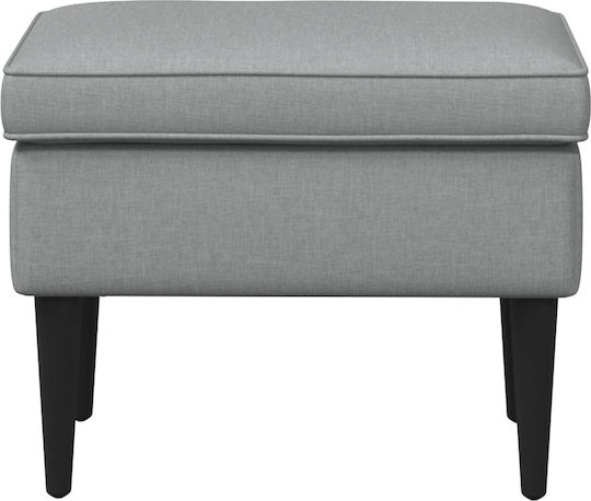 Stoff Fußhocker Hellgrau 55x35x41cm