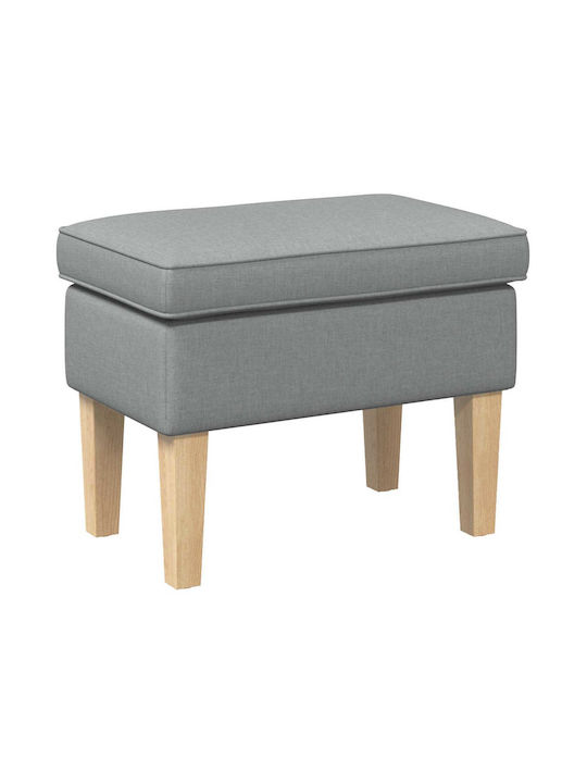 Stoff Fußhocker Hellgrau 55x35x41cm