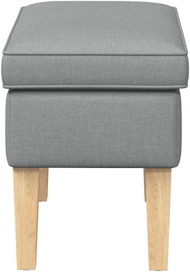 Stoff Fußhocker Hellgrau 55x35x41cm