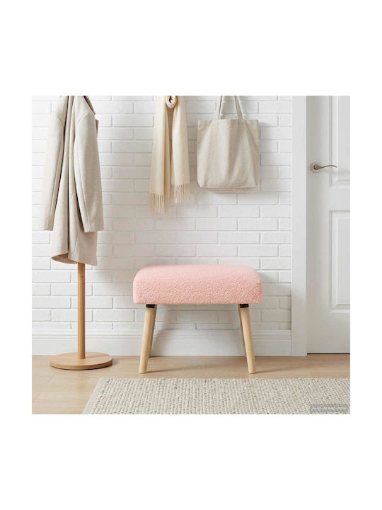 Stoff-Tabouret Mit Rosa Farbe 60x40x45cm