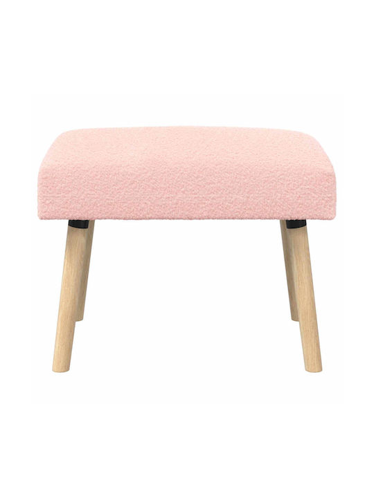 Stoff-Tabouret Mit Rosa Farbe 60x40x45cm