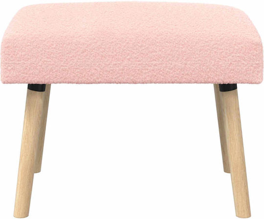 Stoff-Tabouret Mit Rosa Farbe 60x40x45cm